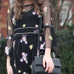Floral Fishnet Dress